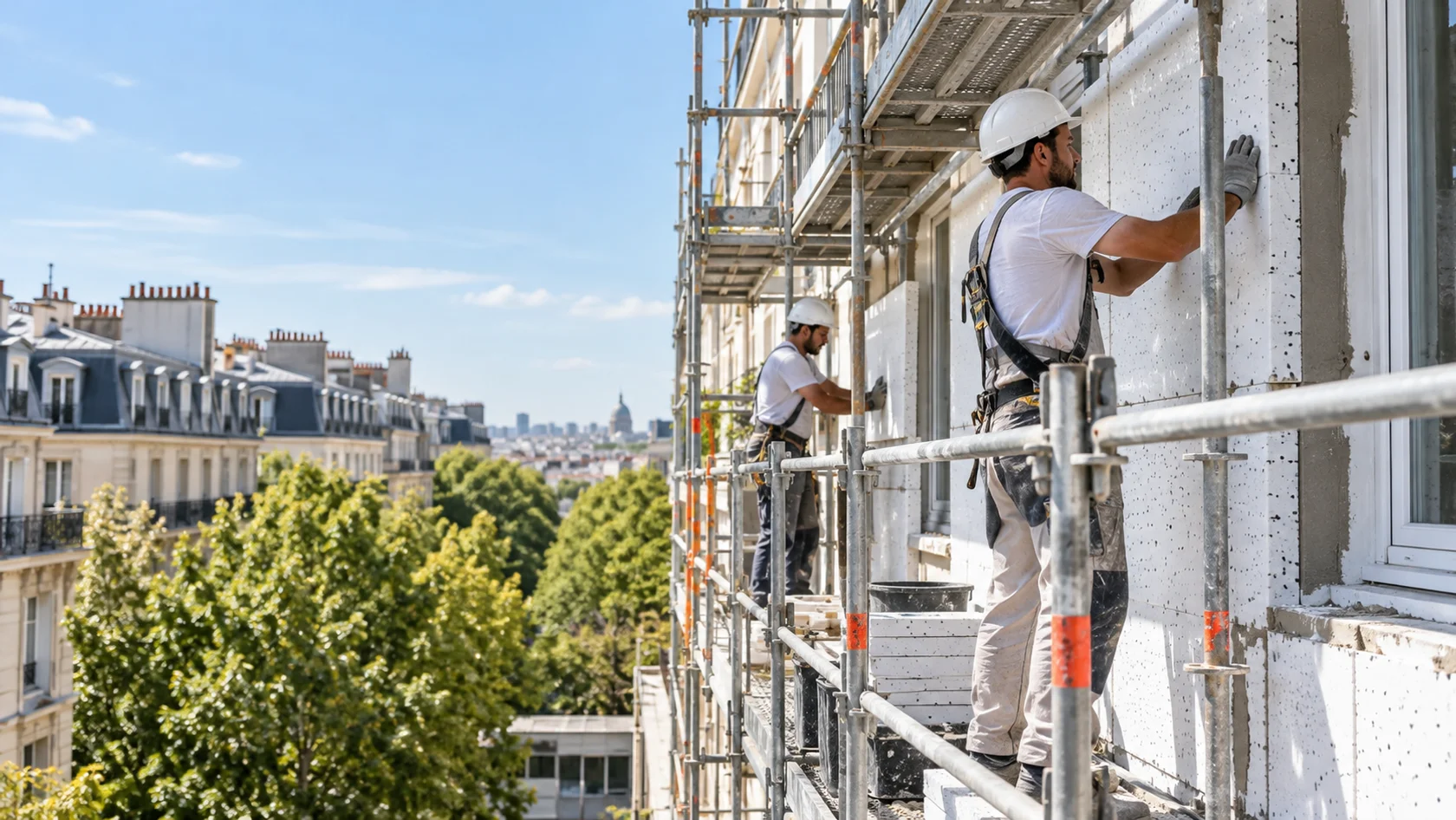 Pose d’une isolation extérieure sur un immeuble en copropriété
